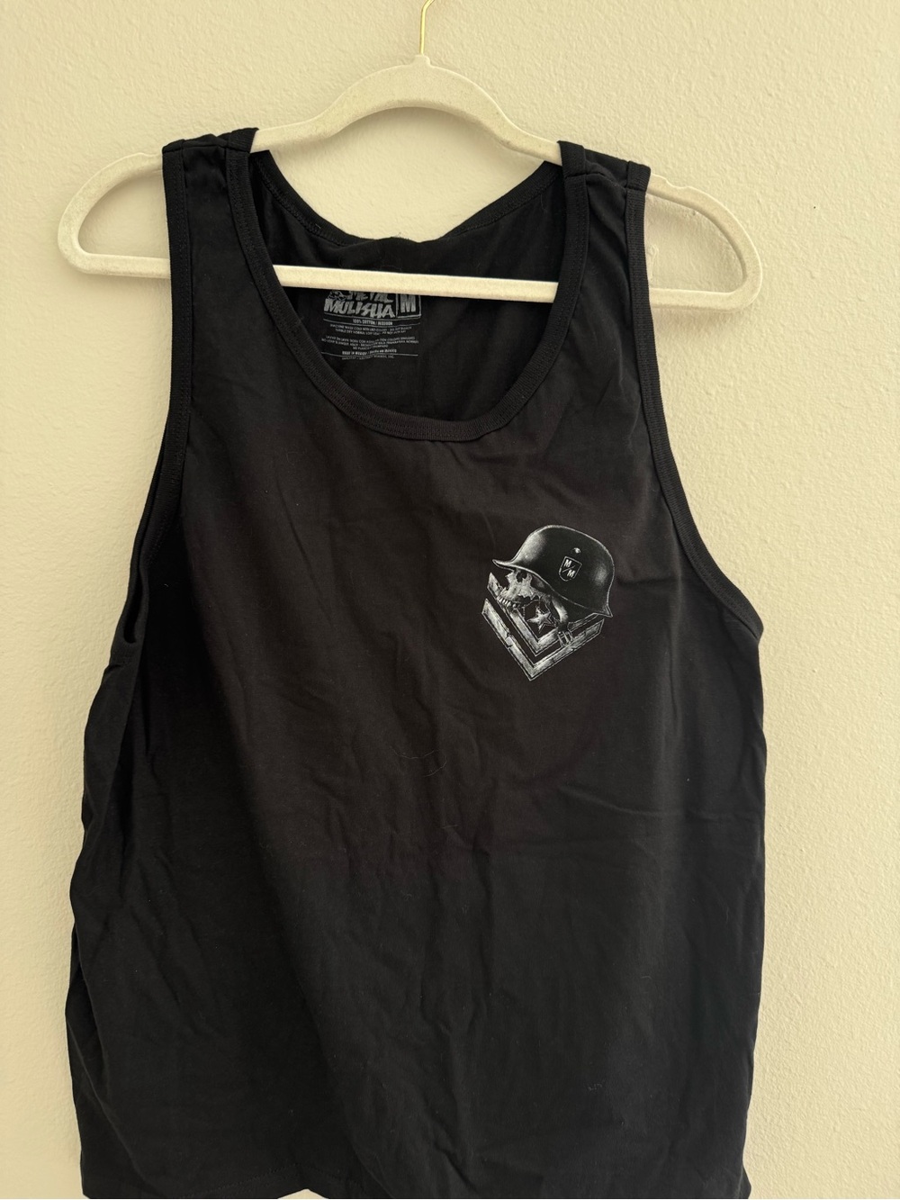 Metal Mulisha Black Tank Top with White Skull Logo